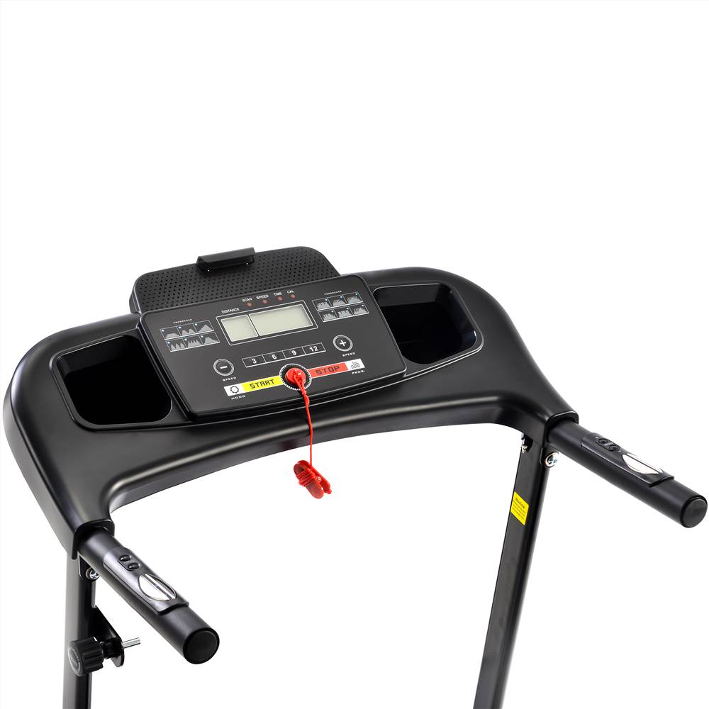 KRD-JK1609A Folding Electric Treadmill Running Machine for Home Black with 3 Manual inclines