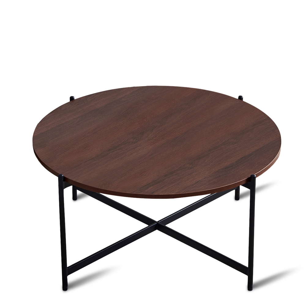 36 Modern Round Coffee Table With Metal Frame Black 36-modern-round-coffee-table-with-metal-frame-black