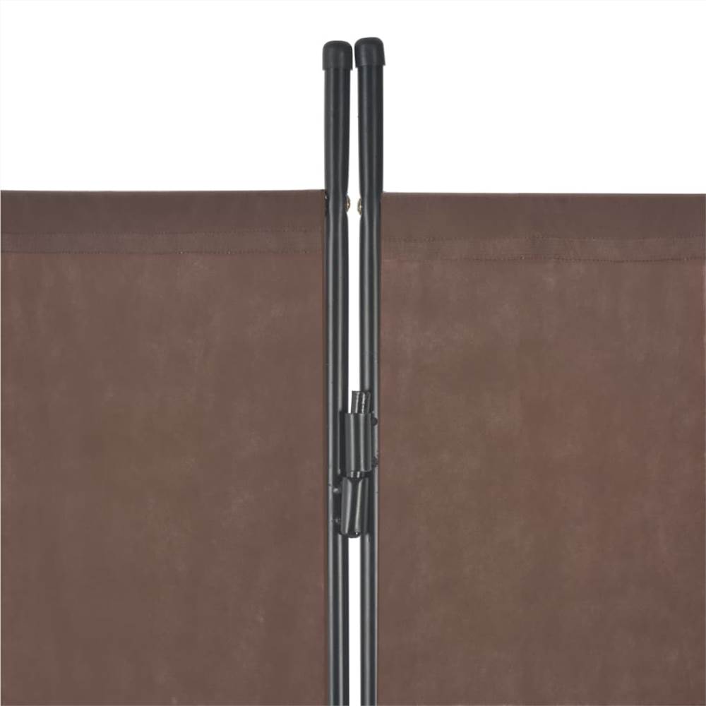 3-Panel Room Divider Brown 260x180 cm