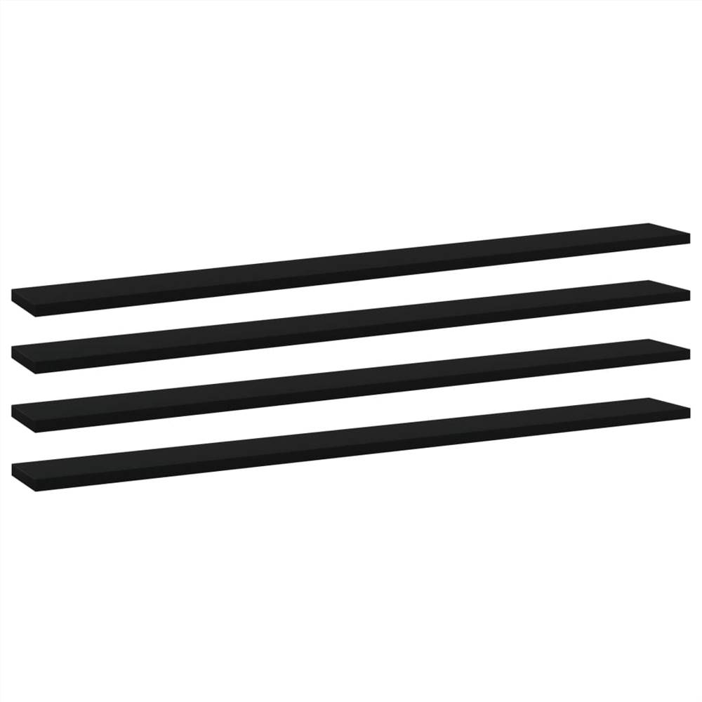 

Bookshelf Boards 4 pcs Black 100x10x1.5 cm Chipboard