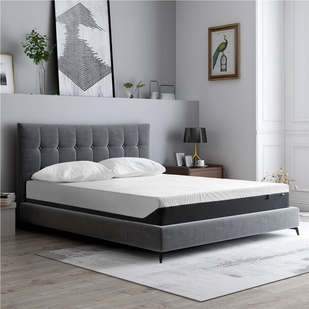 

10 Inch Gel Memory Foam Mattress, Moisture-proof and Breathable, Relieve Pressure Points - Queen Size (Only Mattress)