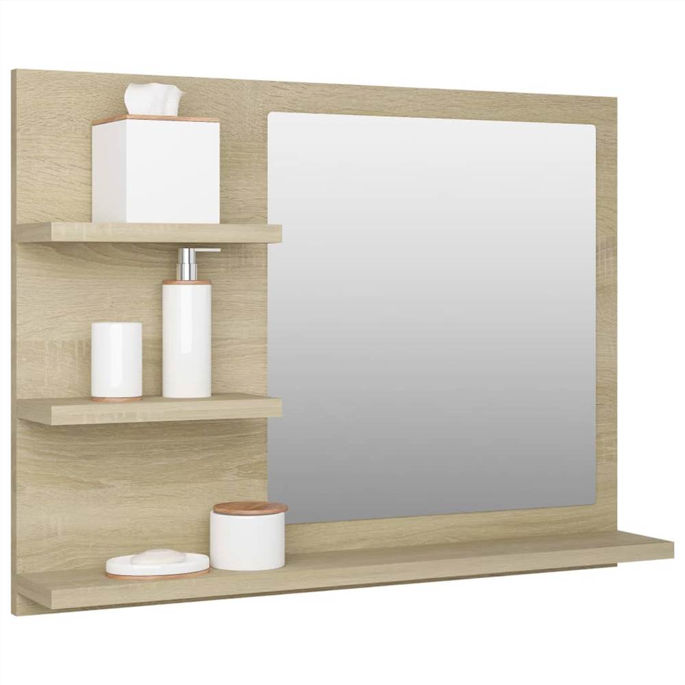 Bathroom Mirror Sonoma Oak 60x10.5x45 cm Chipboard