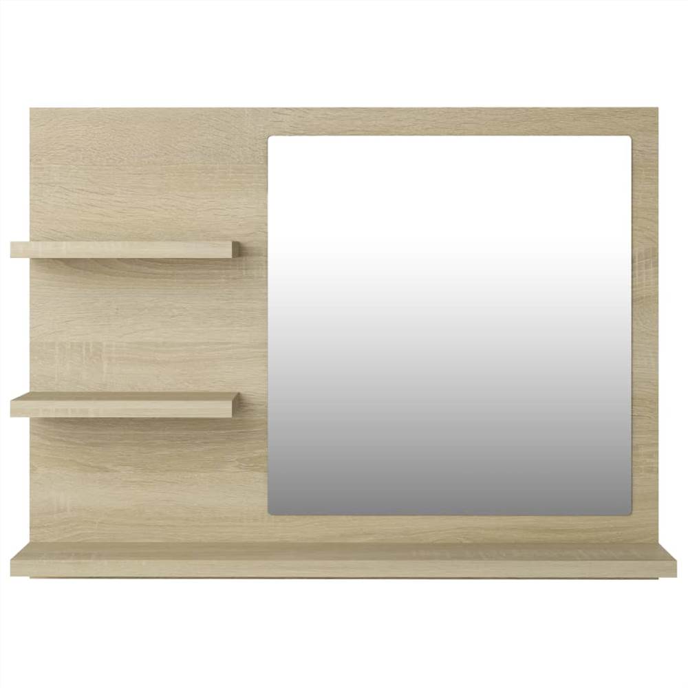 Bathroom Mirror Sonoma Oak 60x10.5x45 cm Chipboard