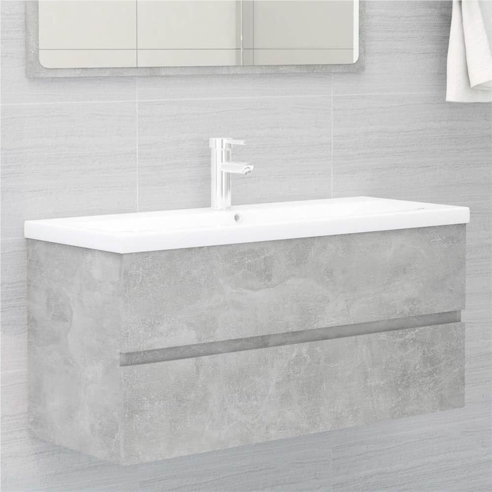 

Sink Cabinet Concrete Grey 100x38.5x45 cm Chipboard