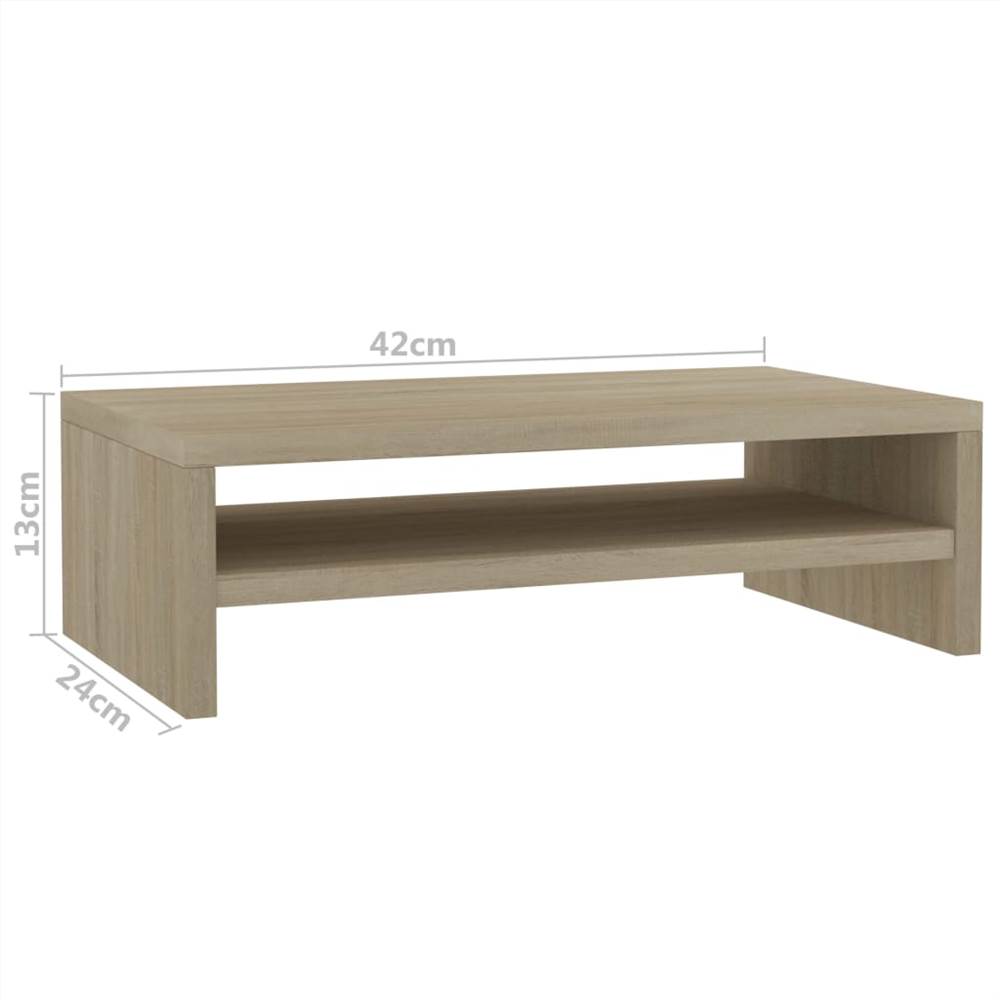 Monitor Stand Sonoma Oak 42x24x13 cm Chipboard