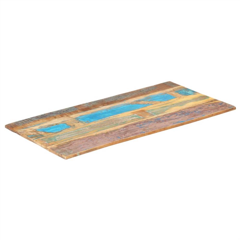 

Rectangular Table Top 60x100 cm 15-16 mm Solid Reclaimed Wood