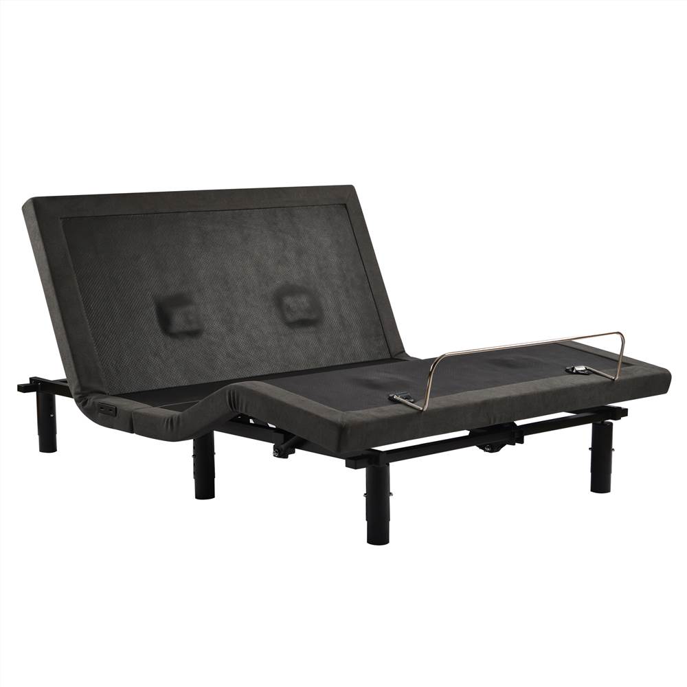 FullSize Steel Interactive Dual Massage Bed Frame Black