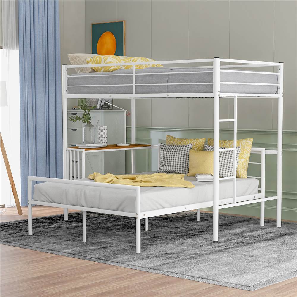 Bunk Bed Frame With Desk, Full Size Bunk Bed Box Spring