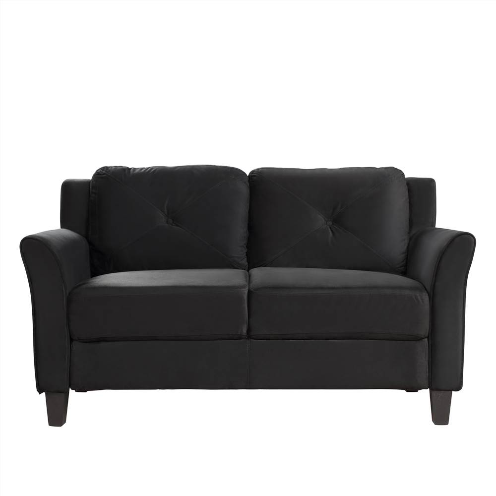 USTYLE 3+2+1Seat Polyester Blend Sofa Set Black United States