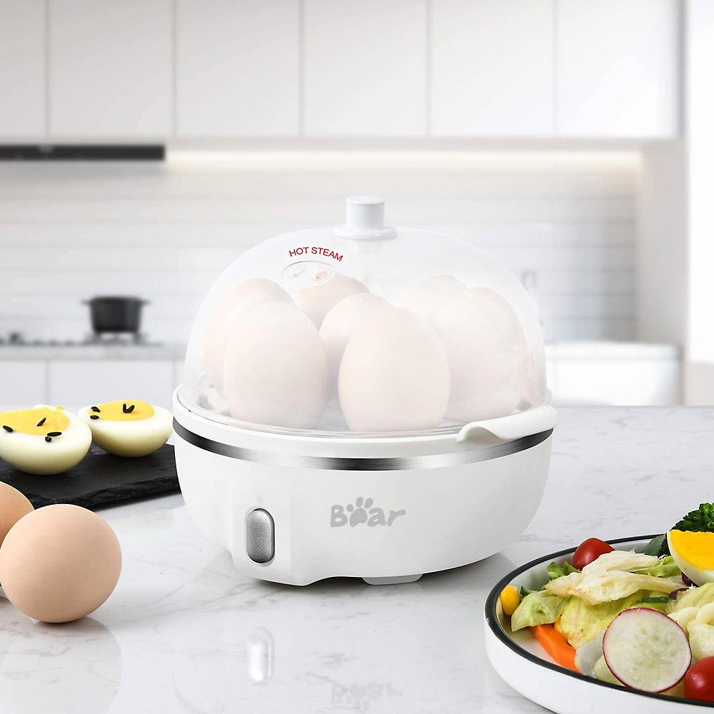 Bear Electric Egg Cooker with Measuring Cup White