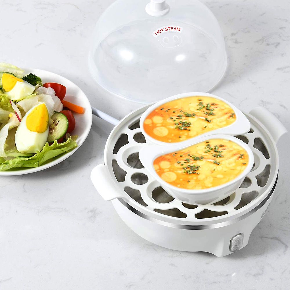 Bear Electric Egg Cooker with Measuring Cup White