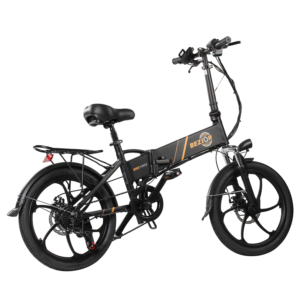 BEZIOR M20 Folding Electric Bike 20 inch 10.4Ah 350W Motor Black