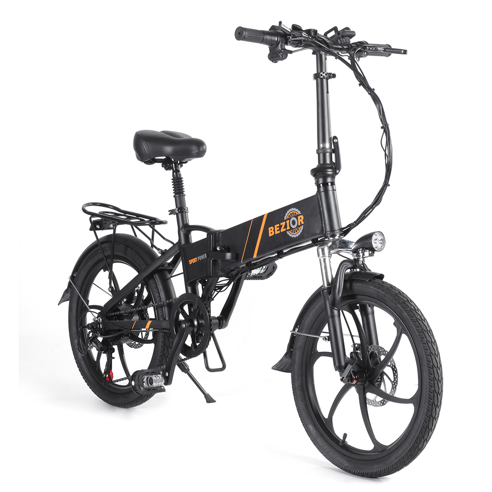 BEZIOR M20 Folding Electric Bike 20 inch 10.4Ah 350W Motor Black