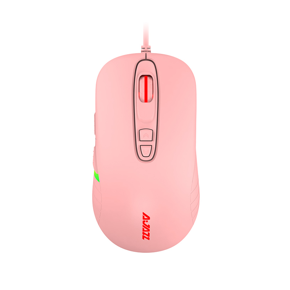 

Ajazz AJ125 Optical Wired Mouse RGB light Adjustable PAW3325 Sensor Optical Mouse - Pink