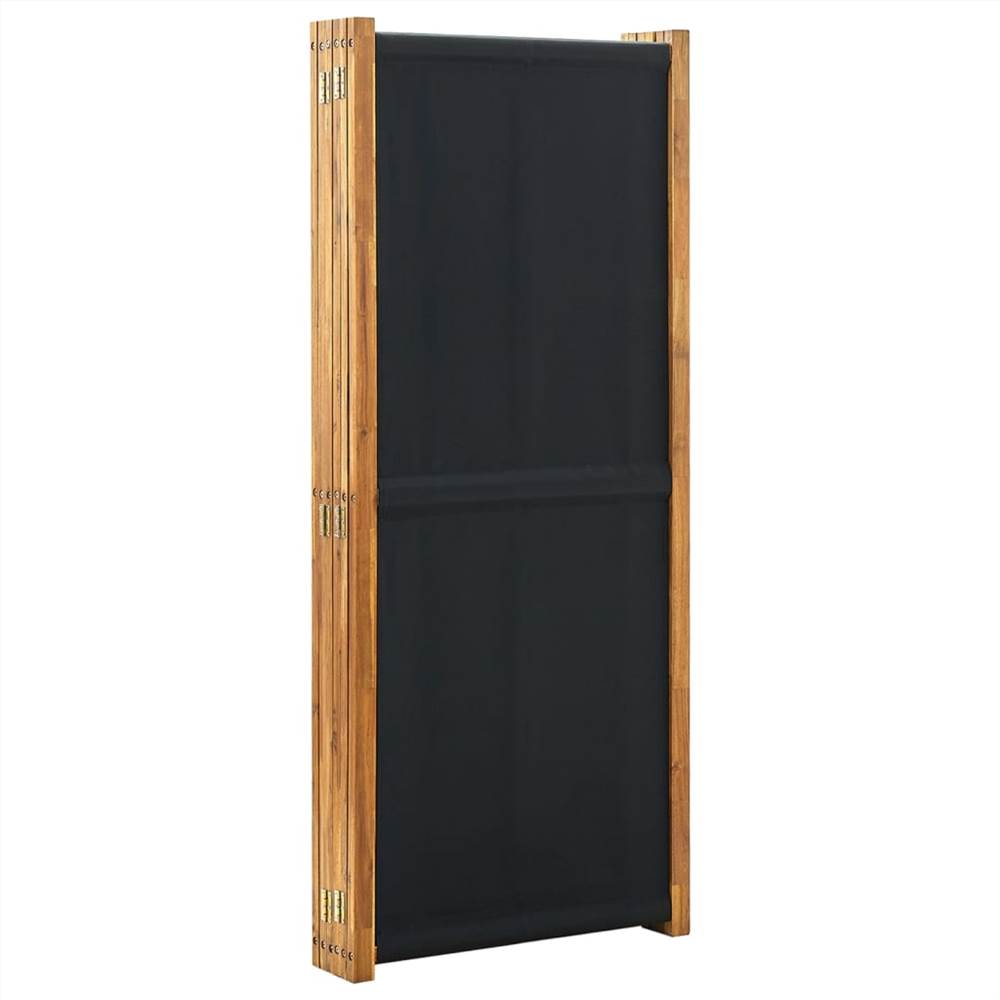 6-Panel Room Divider Black 420x170 cm