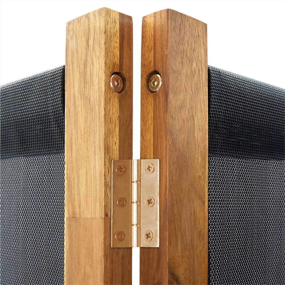 6-Panel Room Divider Black 420x170 cm