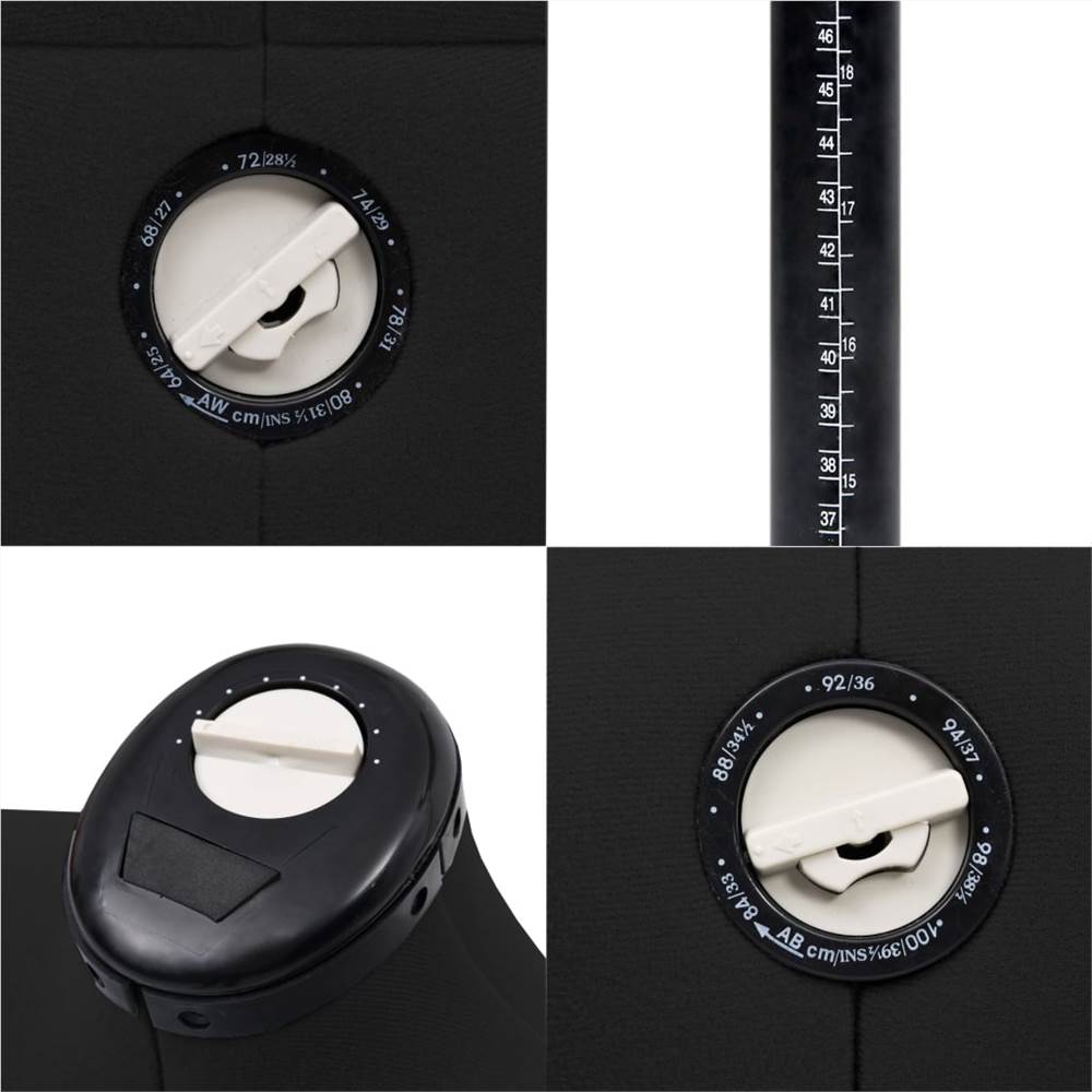 Adjustable Dress Form Female Black S Size 33-40 13 Adjustable Dress Form Female Black S Size 33-40