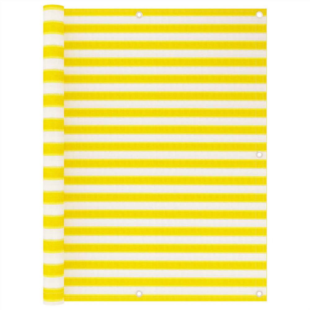 

Balcony Screen Yellow and White 120x400 cm HDPE