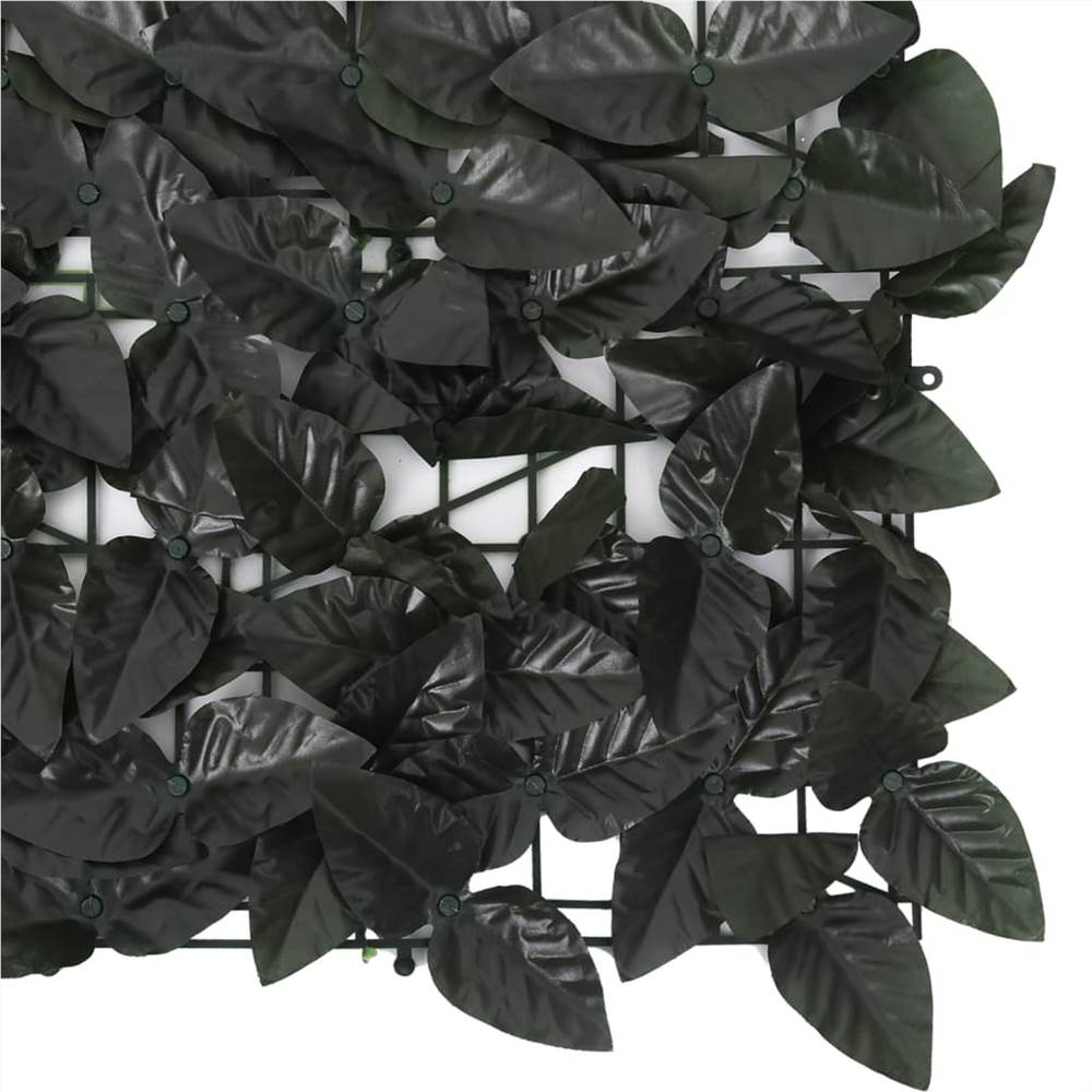 Balcony Screen with Dark Green Leaves 500x150 cm