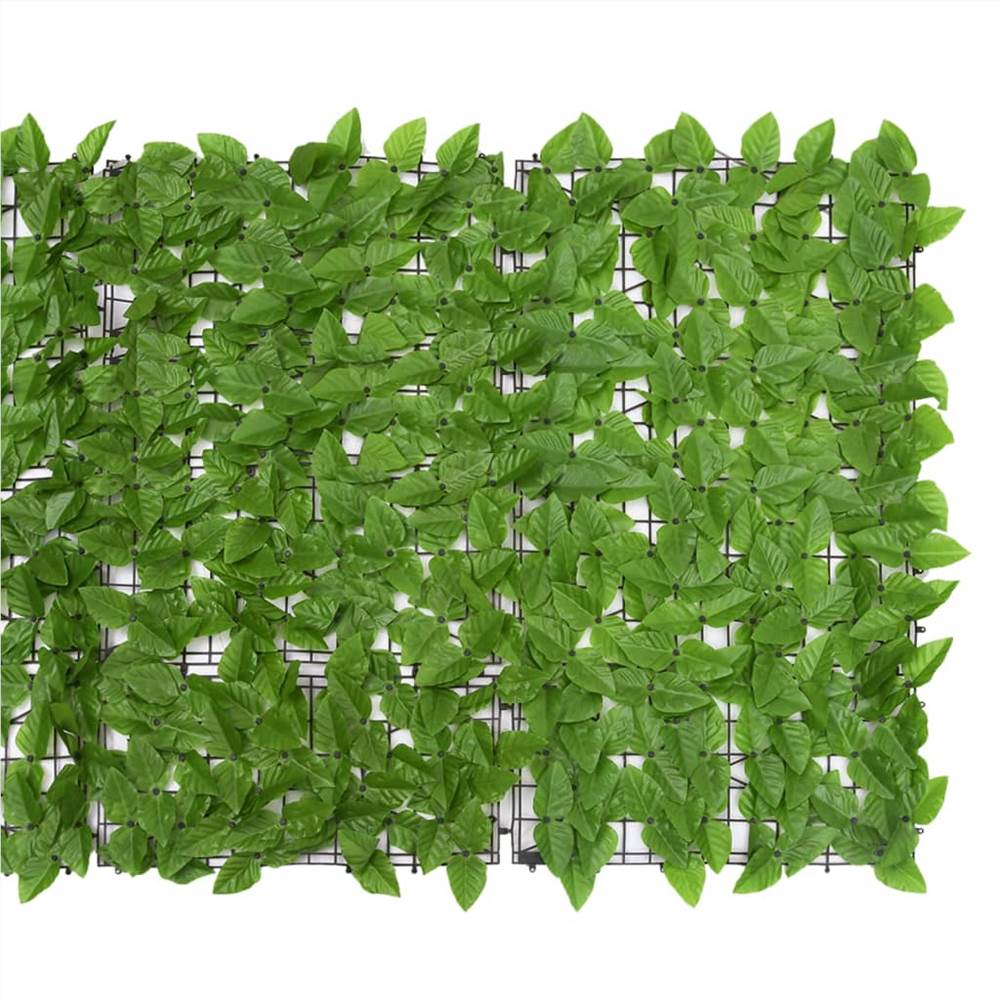 Balcony Screen with Green Leaves 400x100 cm