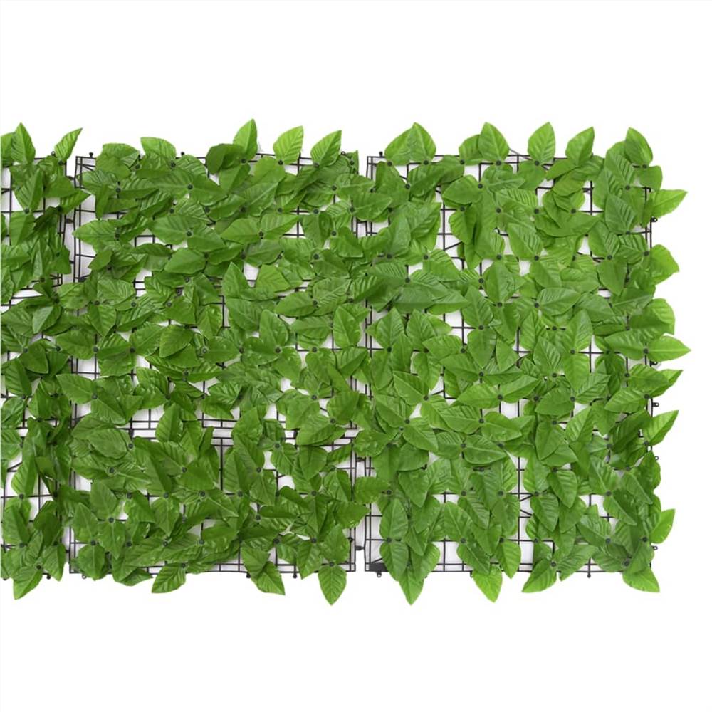 Balcony Screen with Green Leaves 400x75cm