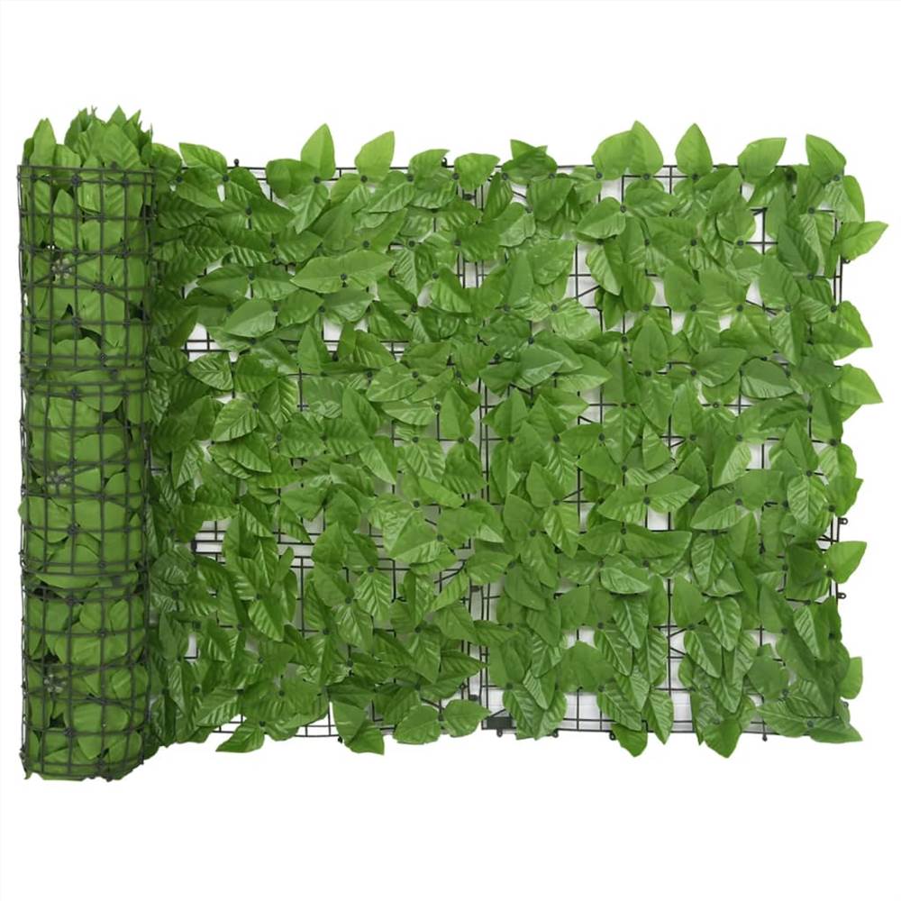 Balcony Screen with Green Leaves 500x75 cm