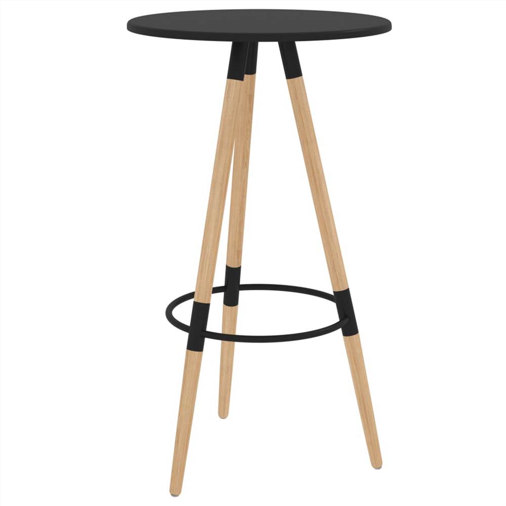 

Bar Table Black 60x103 cm MDF & Solid Beechwood