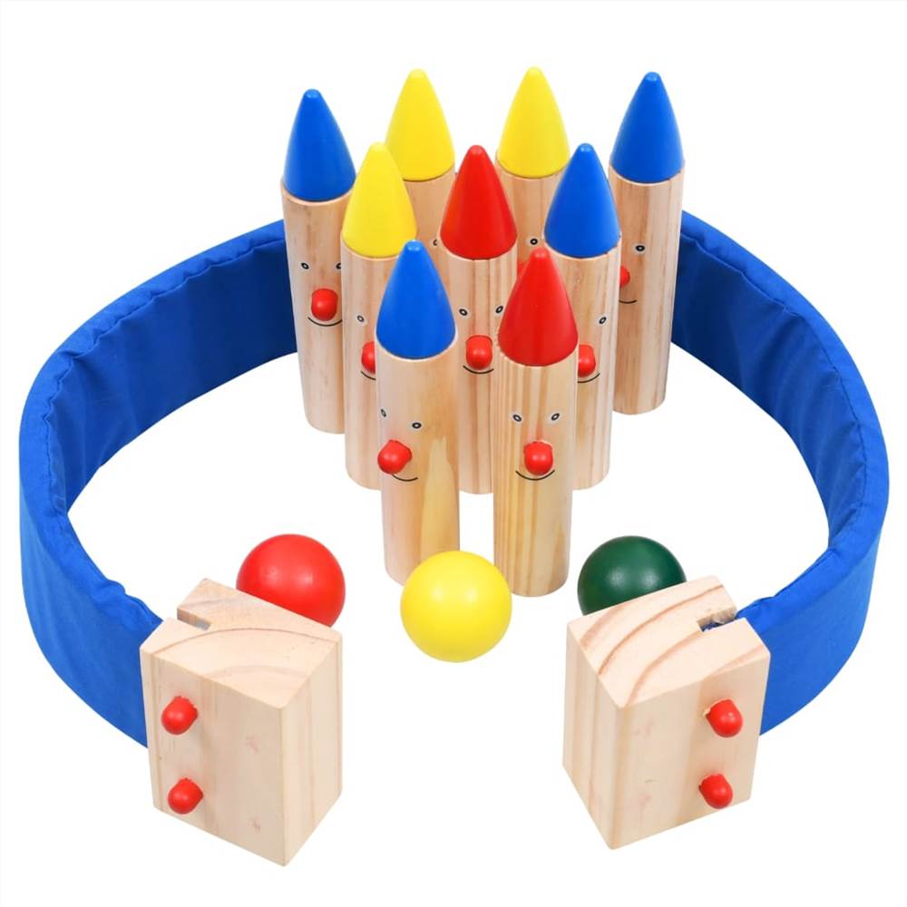 Bowling Game Multicolour Solid Pinewood 16 Bowling Game Multicolour Solid Pinewood