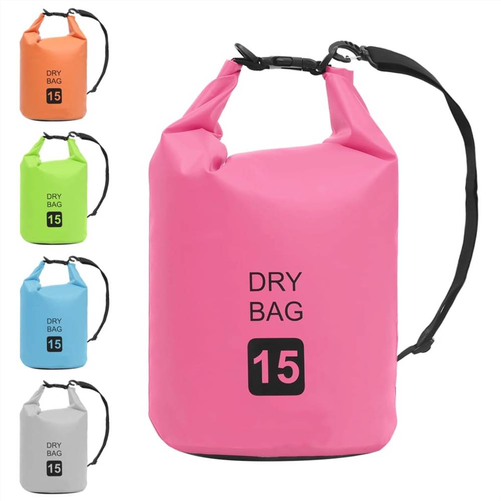 Dry Bag Pink 15 L PVC