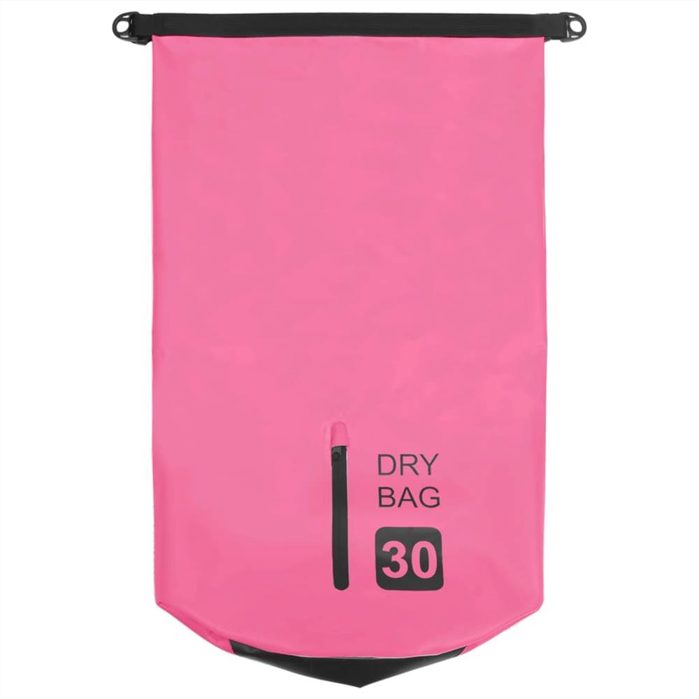 Dry Bag with Zipper Pink 30 L PVC