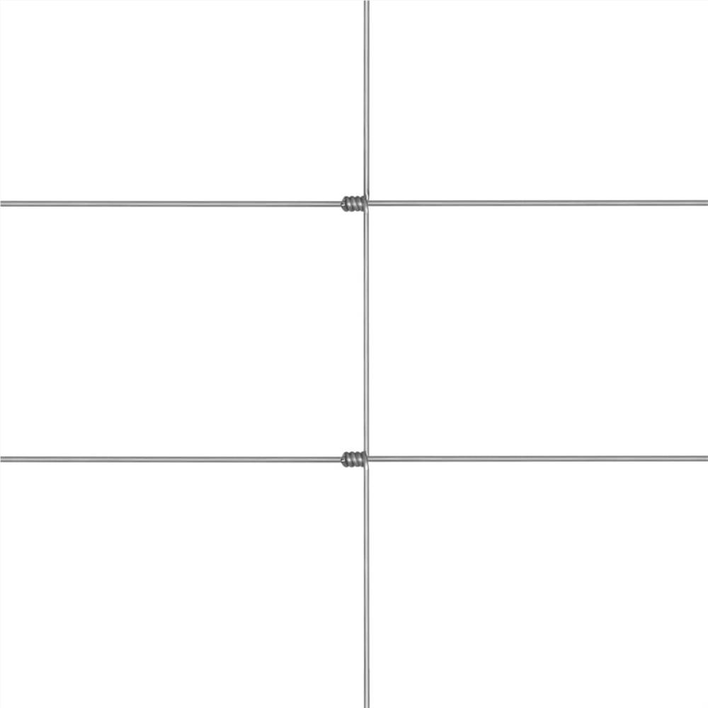 Garden Fence Galvanised Steel 50x1.5 m Silver