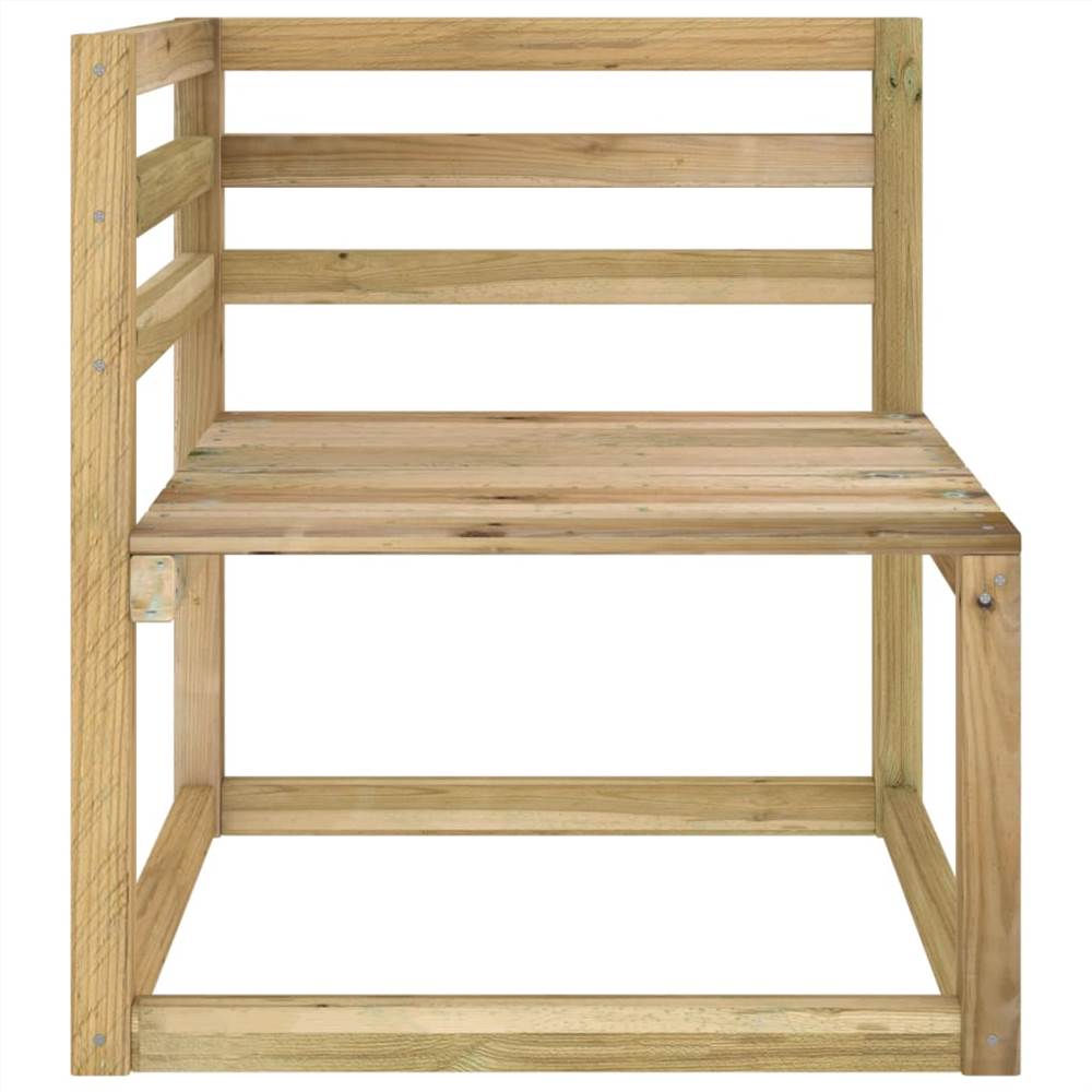 Garden Pallet Corner Sofa Green Impregnated Pinewood