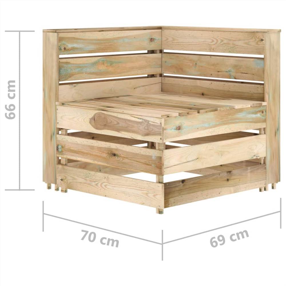 Garden Pallet Corner Sofa Impregnated Pinewood