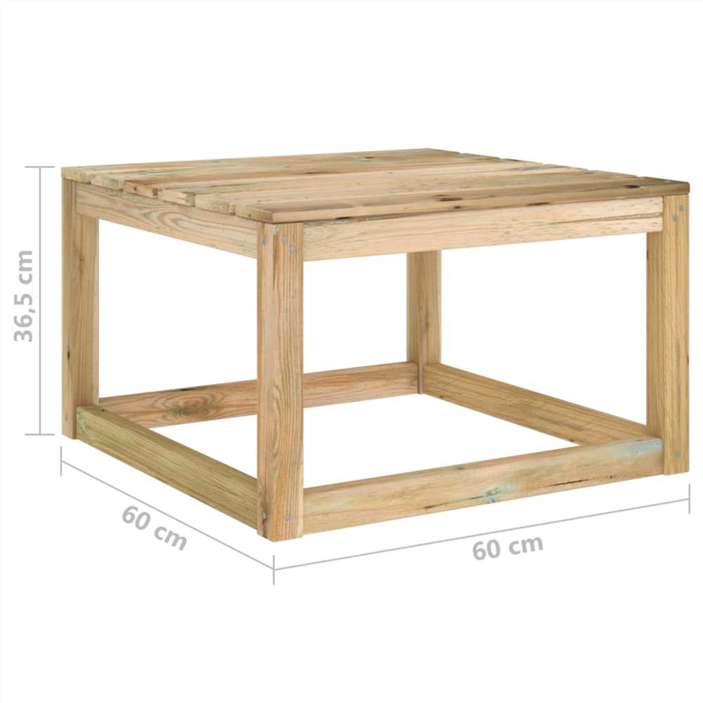 Garden Pallet Tables 2 pcs 60x60x36.5 cm Impregnated Pinewood
