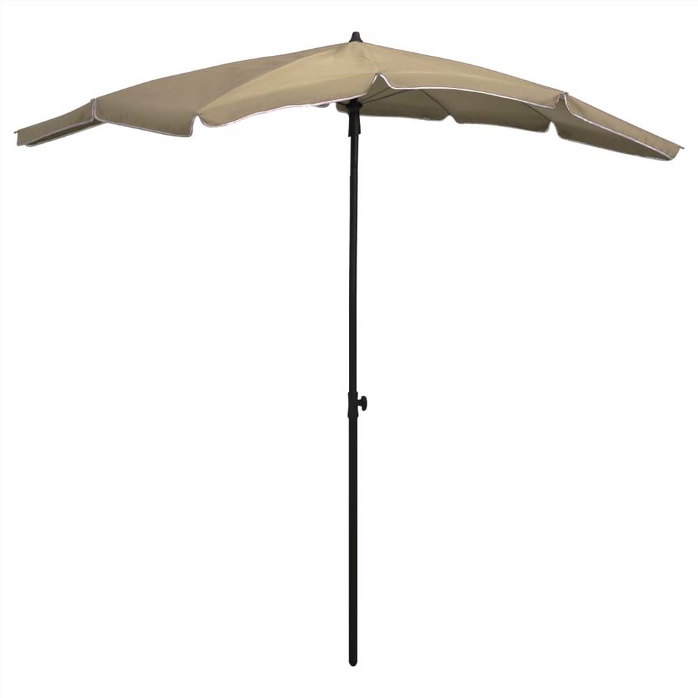 

Garden Parasol with Pole 200x130 cm Taupe