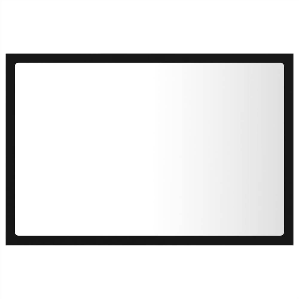 LED Bathroom Mirror Black 60x8.5x37 Cm Chipboard 11 LED Bathroom Mirror Black 60x8.5x37 cm Chipboard