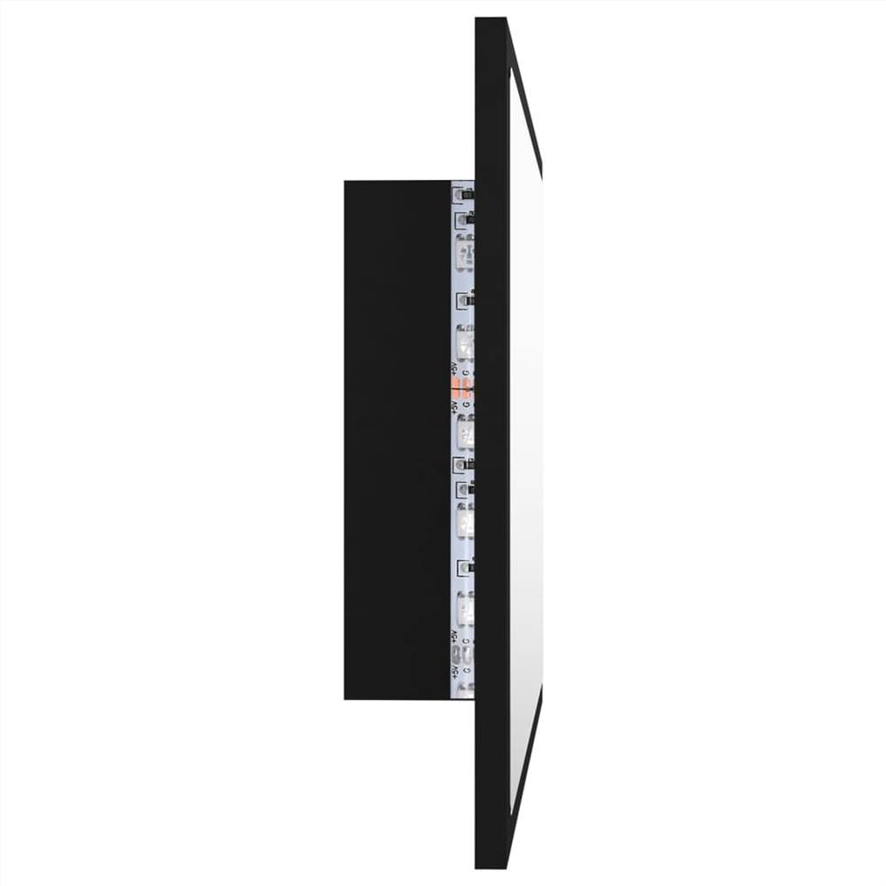 LED Bathroom Mirror Black 60x8.5x37 Cm Chipboard 13 LED Bathroom Mirror Black 60x8.5x37 cm Chipboard