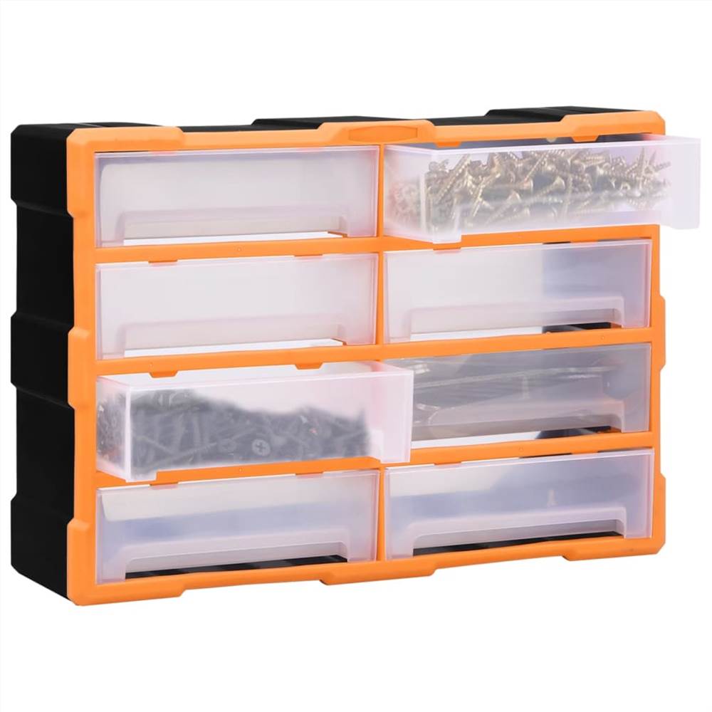 Multi-drawer Organiser with 8 Big Drawers 52x16x37 cm