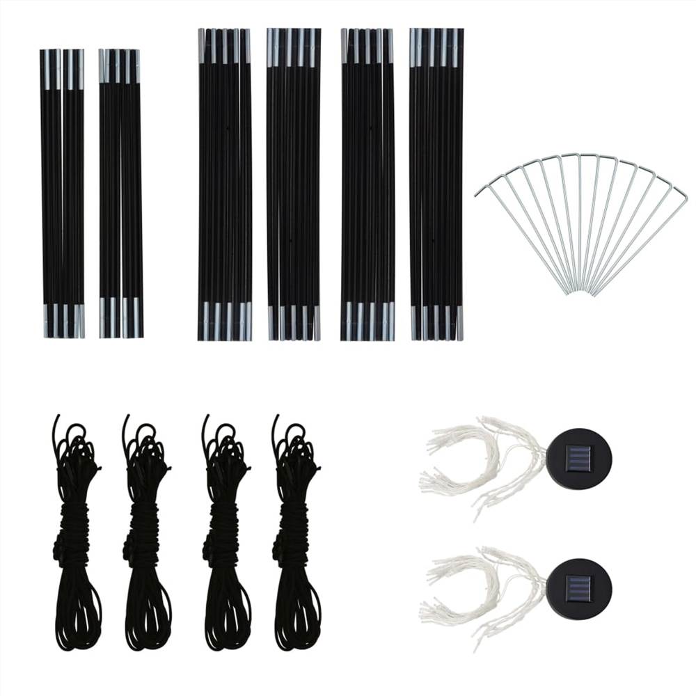 Party Tent with LED and 4 Sidewalls 3.6x3.6x2.3 m Grey&Orange