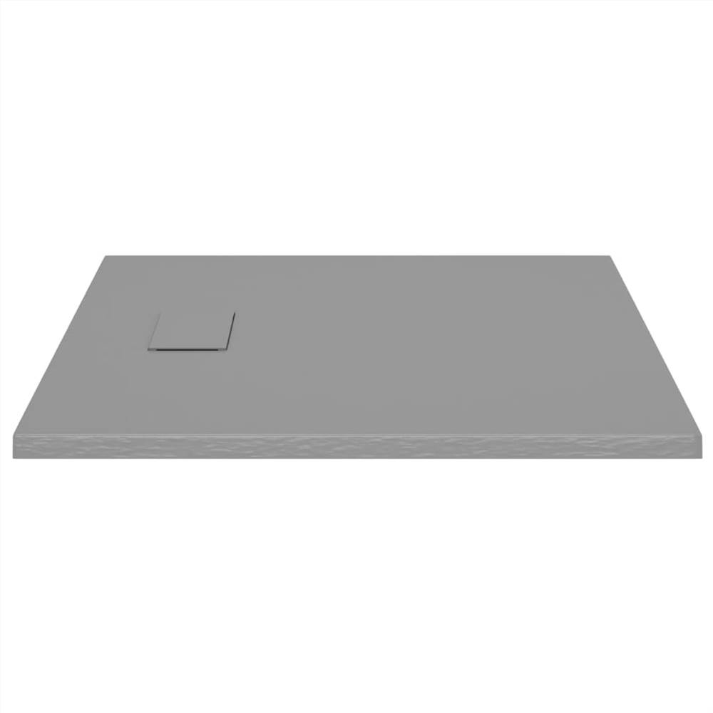 Shower Base Tray SMC Grey 90x80 cm