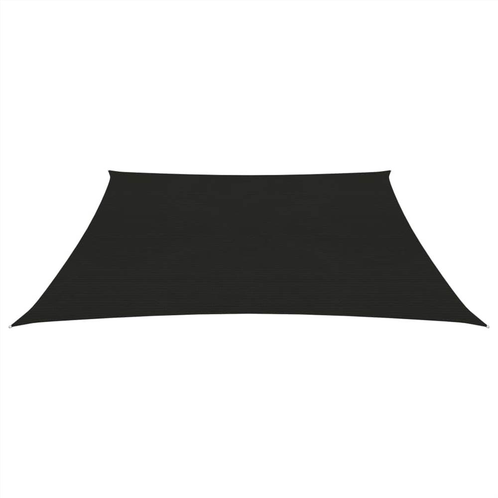 Sunshade Sail 160 g/m² Black 6x6 m HDPE