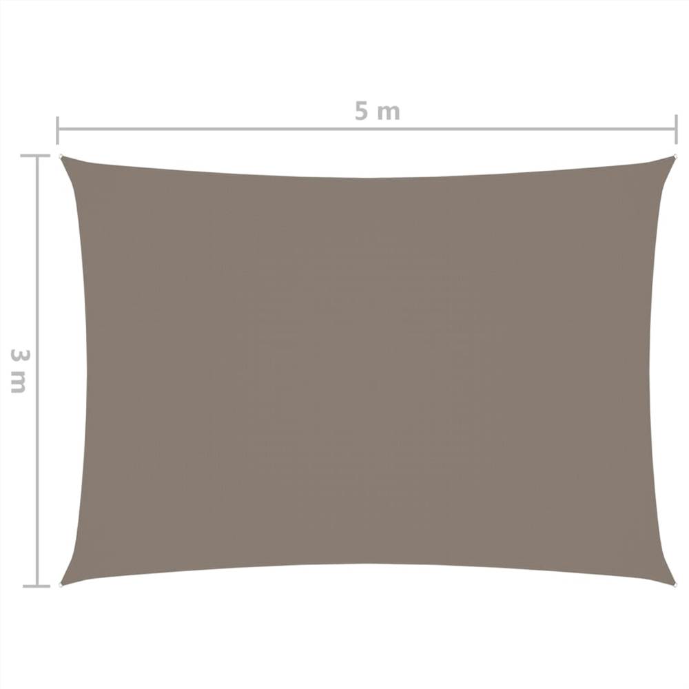 Sunshade Sail Oxford Fabric Rectangular 3x5 m Taupe