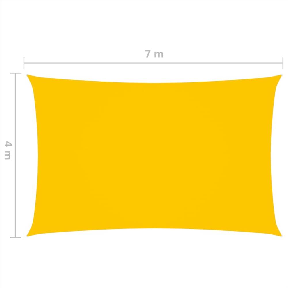 Sunshade Sail Oxford Fabric Rectangular 4x7 m Yellow