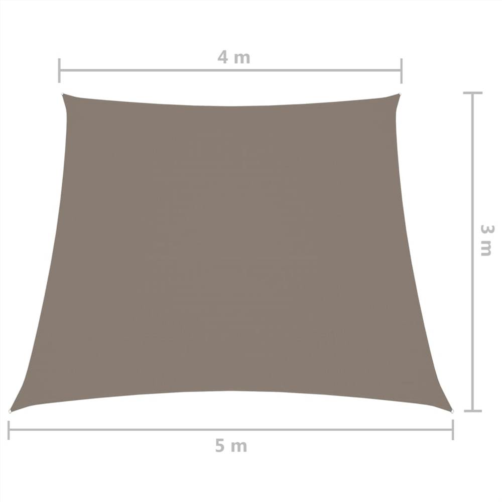 Sunshade Sail Oxford Fabric Trapezium 4/5x3 m Taupe