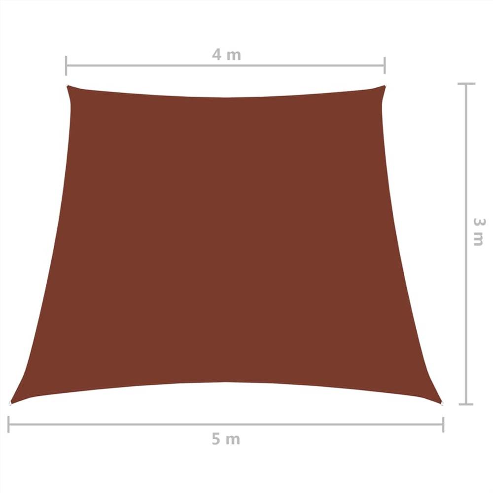 Sunshade Sail Oxford Fabric Trapezium 4/5x3 m Terracotta