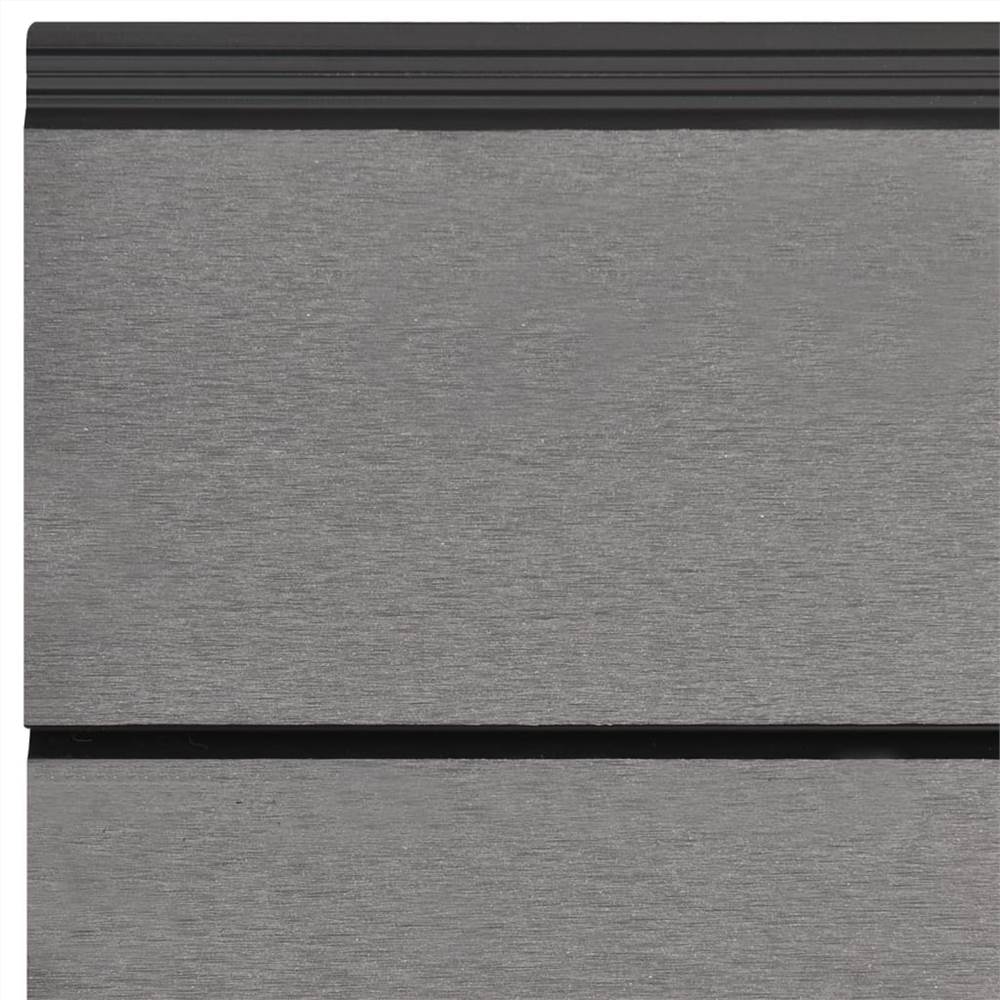 Wall Cladding Panels 8 pcs Grey 170x15 cm WPC