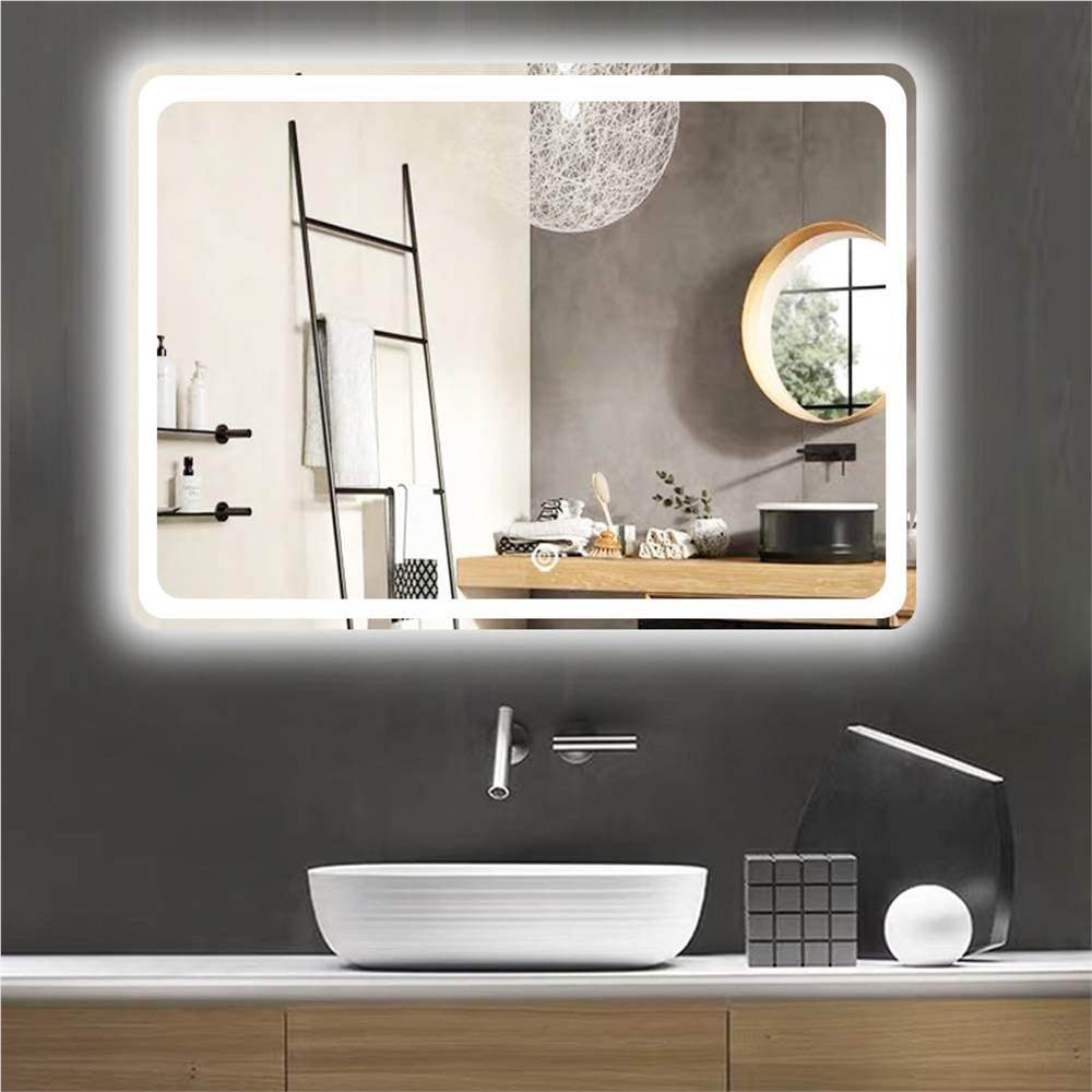 32&quot; Rectangle Wall-mounted LED Mirror, for Bathroom, Bedroom, Entrance, Powder Room