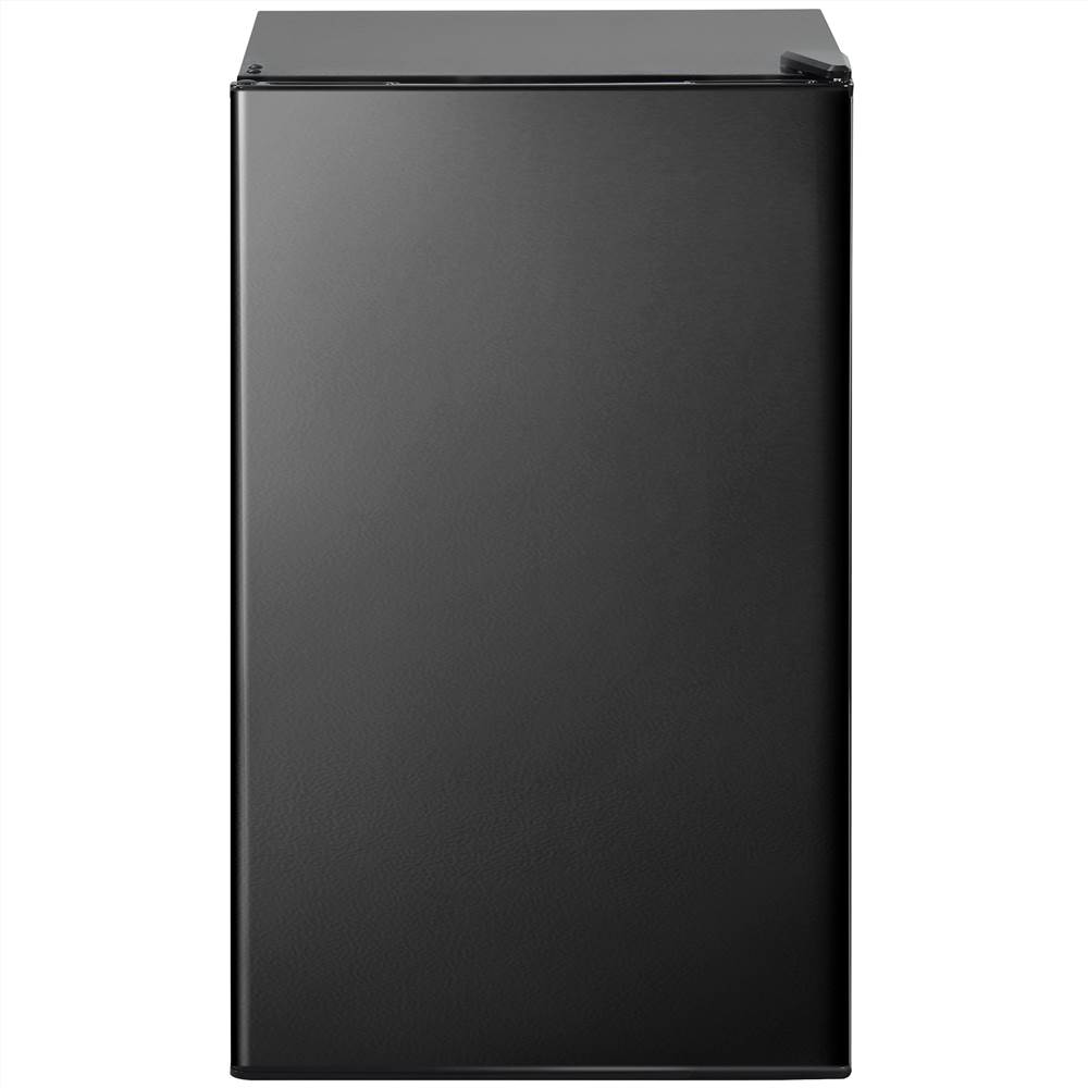 Mini Fridge with Refrigerator, Freezer and Reversible Door, 5 Settings Temperature Adjustable, for Kitchen, Bedroom, Dorm, Apartment, Bar, Office, RV - Black