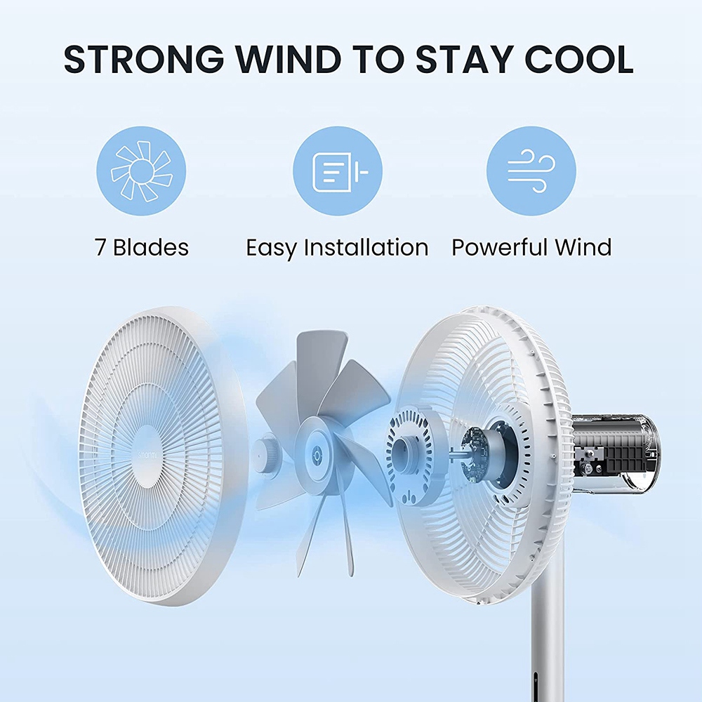 Xiaomi Smartmi Smart Floor Fan 3 DC Frequency Natural Wind White