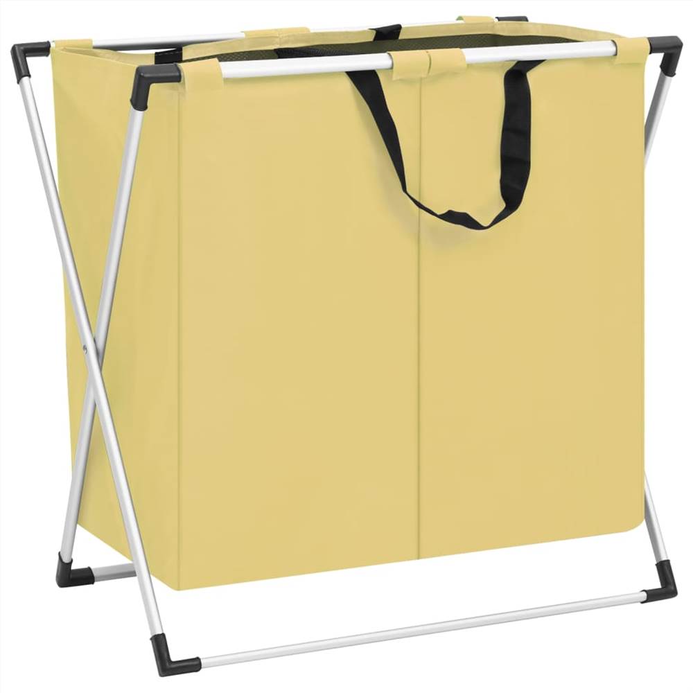 2-Section Laundry Sorter Cream